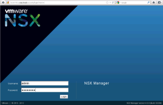 Figure 1: Login to NSX Manager 